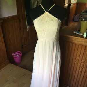Lulus pink maxi dress, prom formal bridesmaid